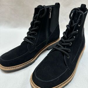 Crown Vintage Black Suede Ankle Boots